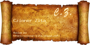 Czinner Zita névjegykártya